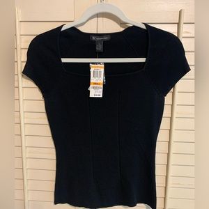 Black knit INC blouse
